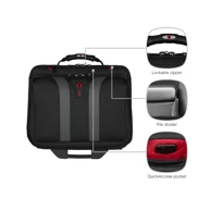 WENGER Torba Granada Wheeled s kotačićima za prijenosnike do 17", crna
